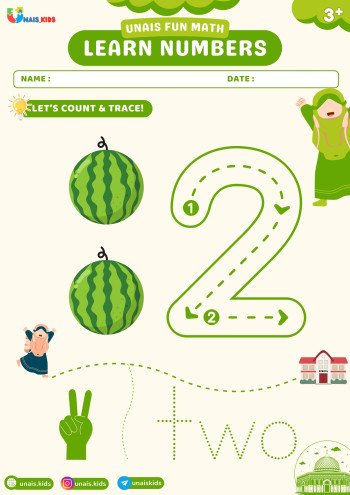 Unais Fun Math usia 3 tahun pengenalan angka 2